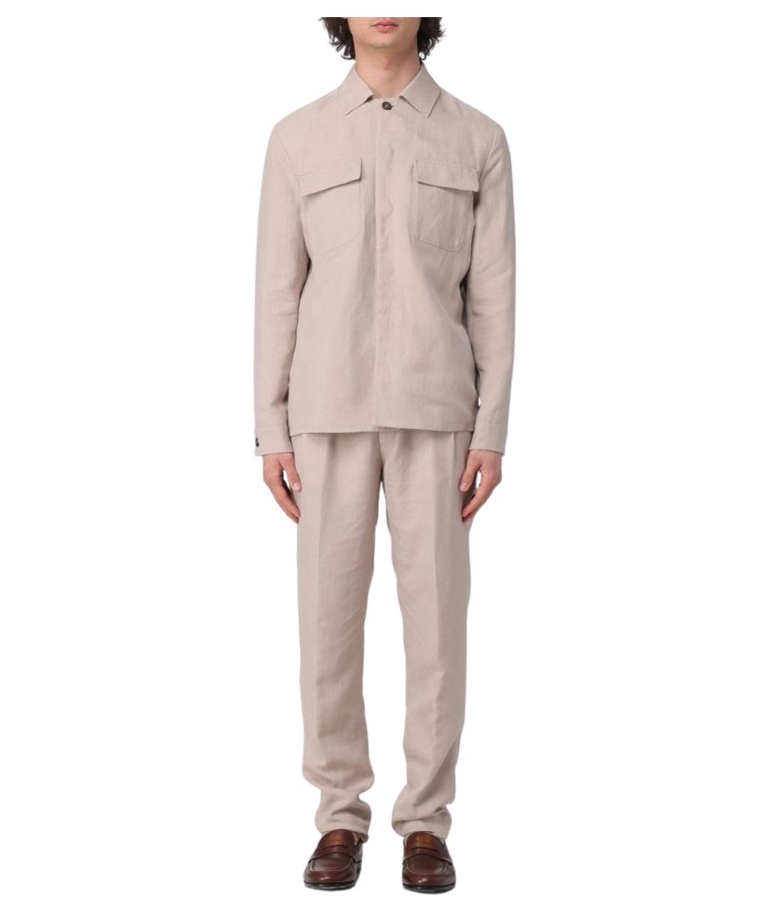 ELEVENTY Бежевый повседневный костюм, фото 1