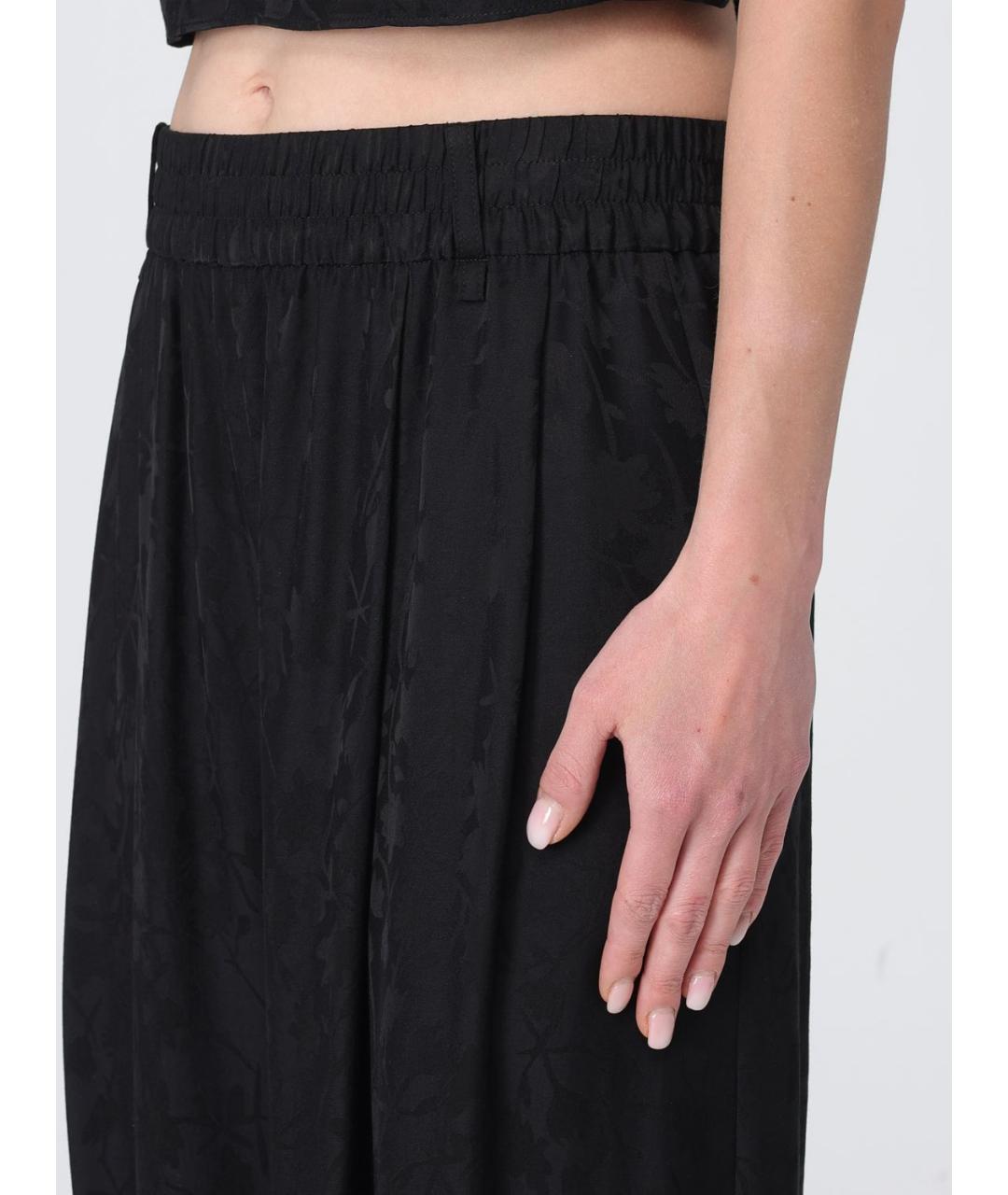 PINKO Черные вискозные прямые брюки, фото 4