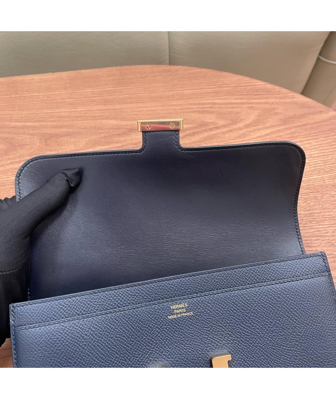 HERMES Синий кошелек, фото 7