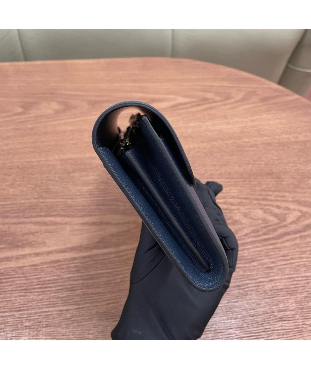 HERMES Синий кошелек, фото 3