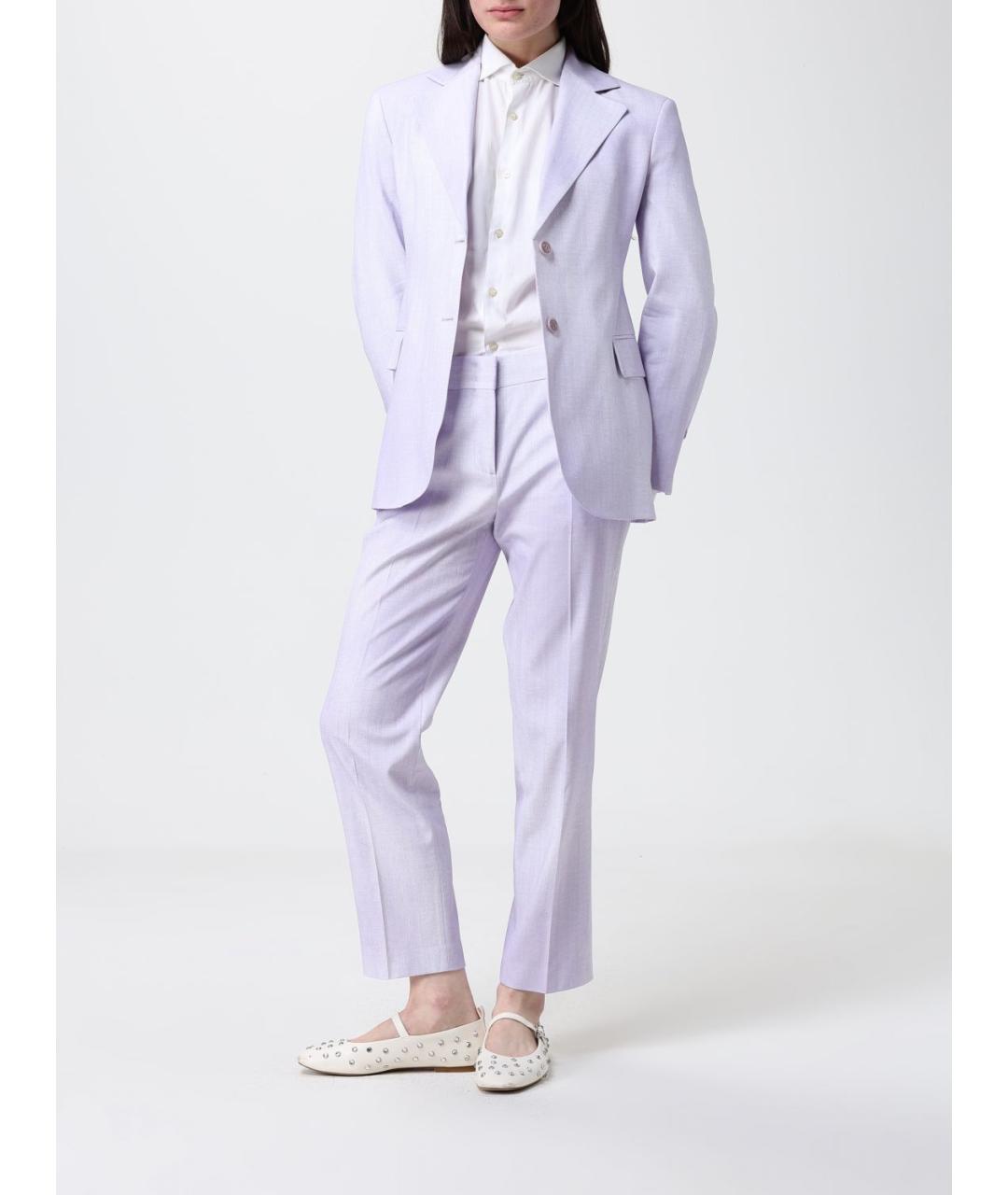 ERMANNO SCERVINO Фиолетовый вискозный жакет/пиджак, фото 2