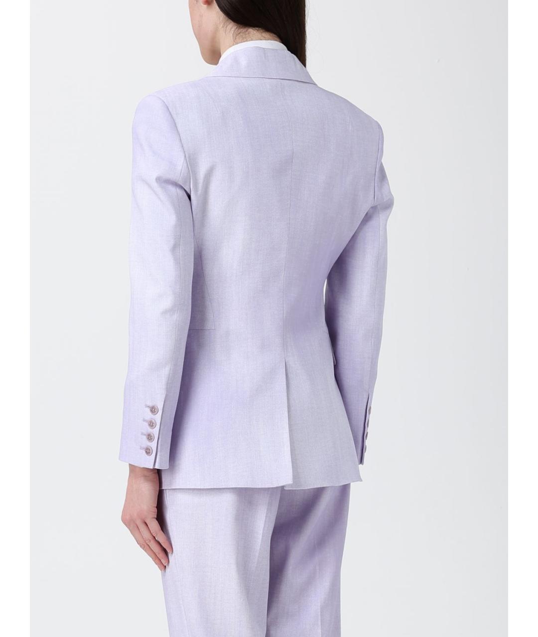 ERMANNO SCERVINO Фиолетовый вискозный жакет/пиджак, фото 3