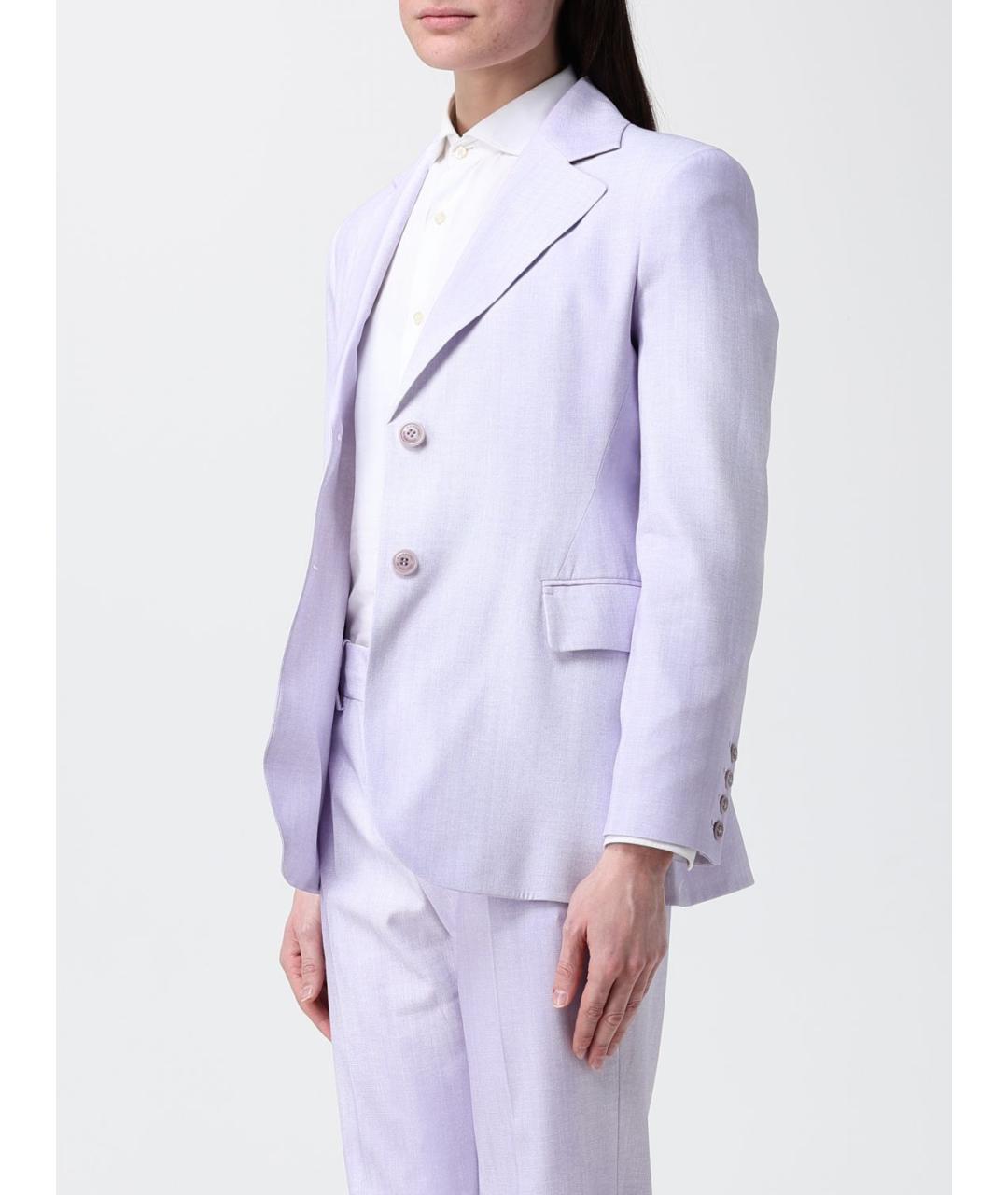 ERMANNO SCERVINO Фиолетовый вискозный жакет/пиджак, фото 4