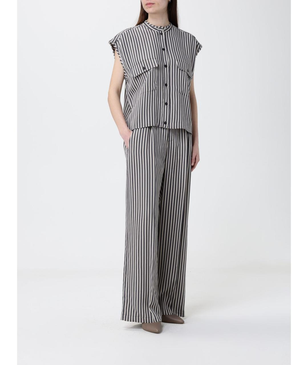 TELA Черные прямые брюки, фото 2