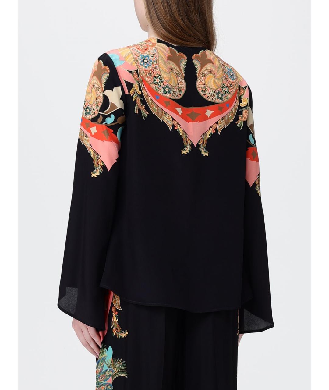 ETRO Черная шелковая блузы, фото 3