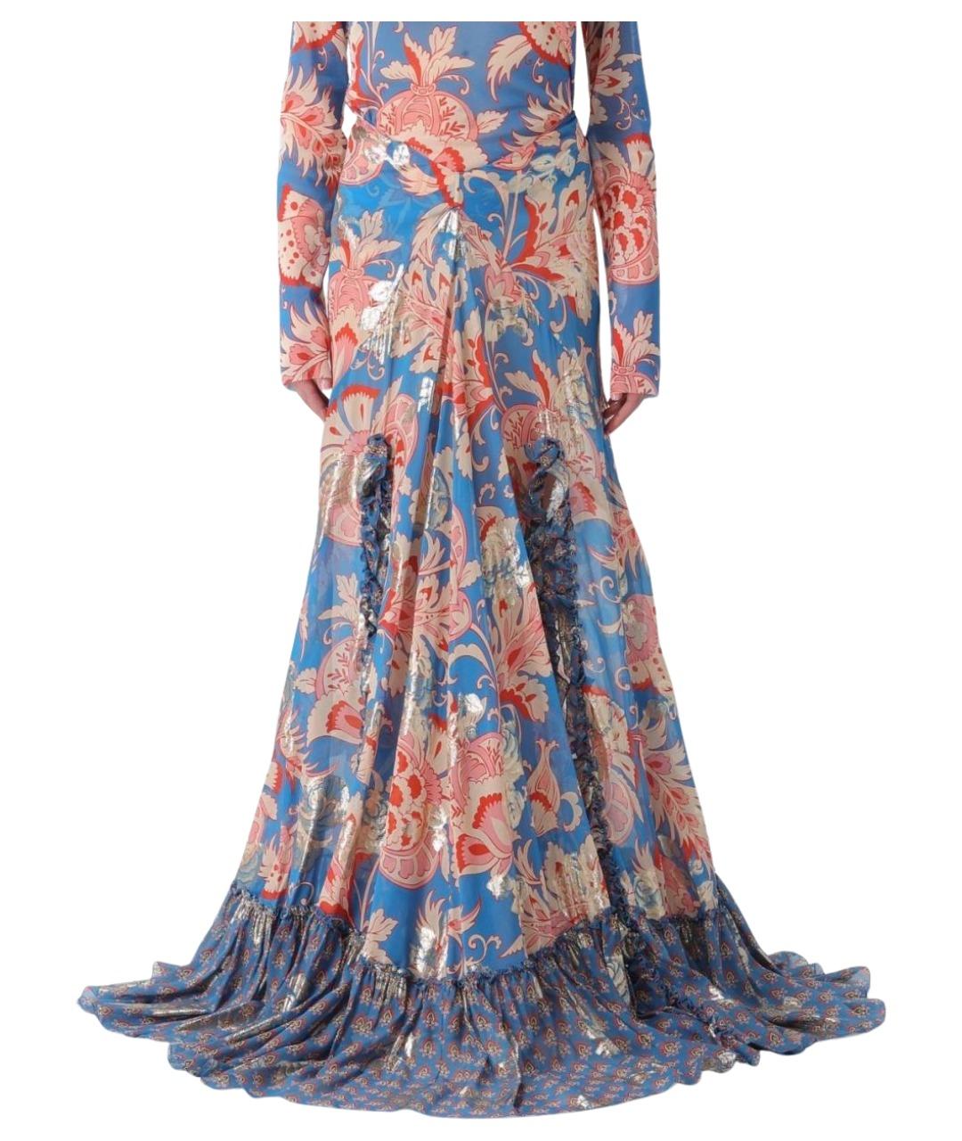 ETRO Мульти шелковая юбка макси, фото 1