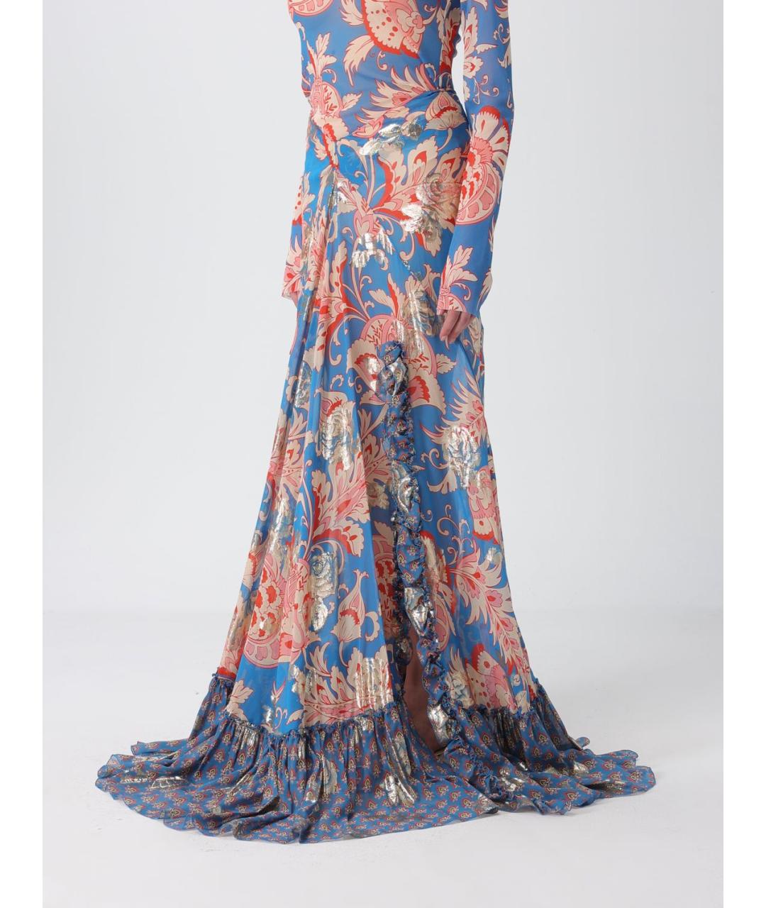 ETRO Мульти шелковая юбка макси, фото 4