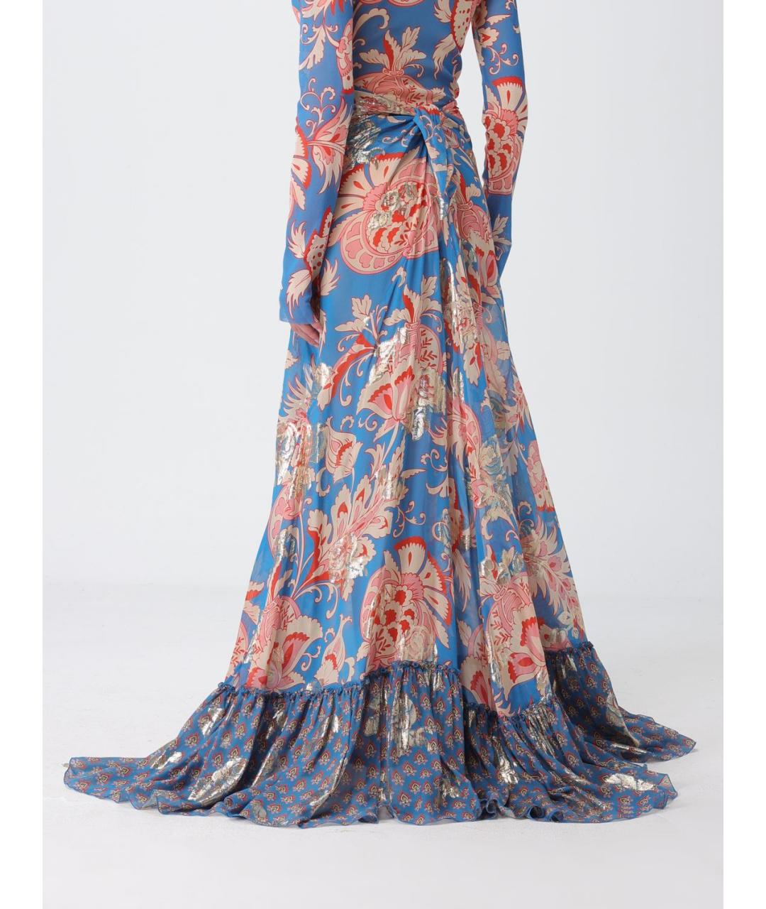 ETRO Мульти шелковая юбка макси, фото 3