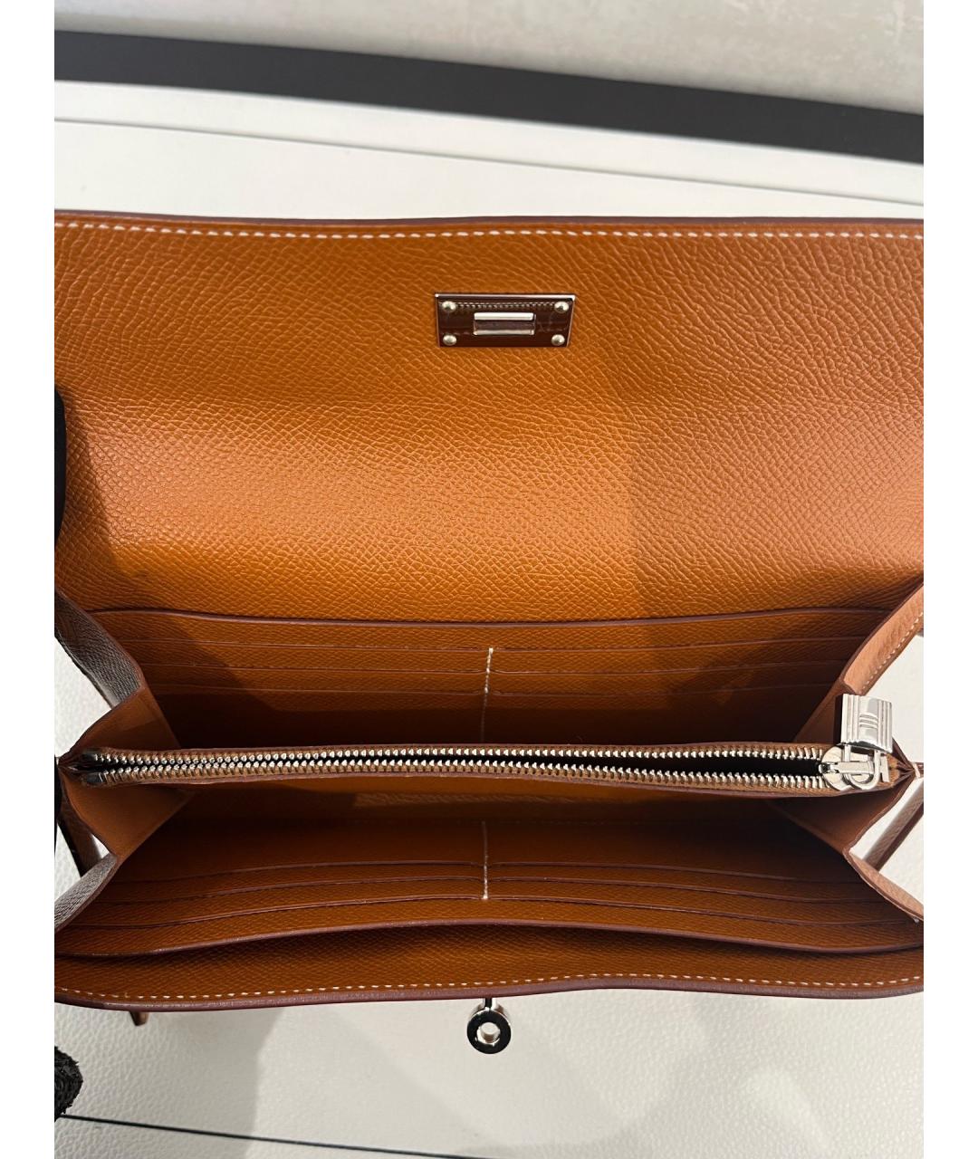 HERMES Коричневый кошелек, фото 6