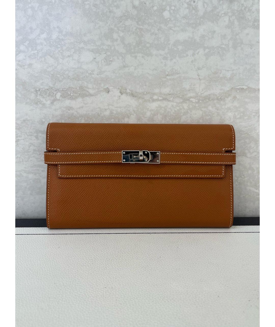 HERMES Коричневый кошелек, фото 7