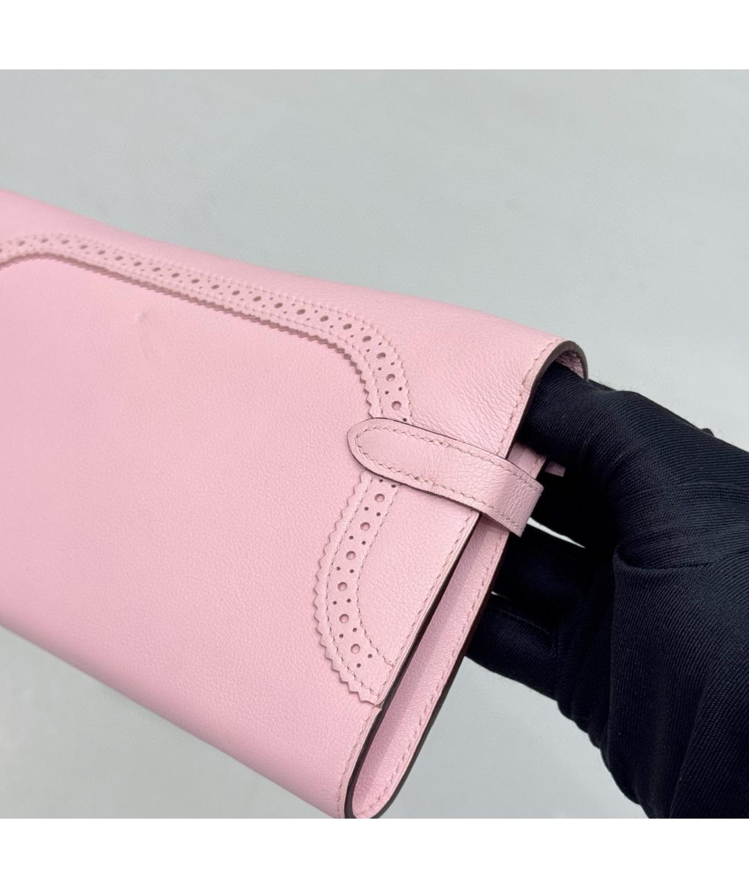 HERMES Розовый кошелек, фото 8