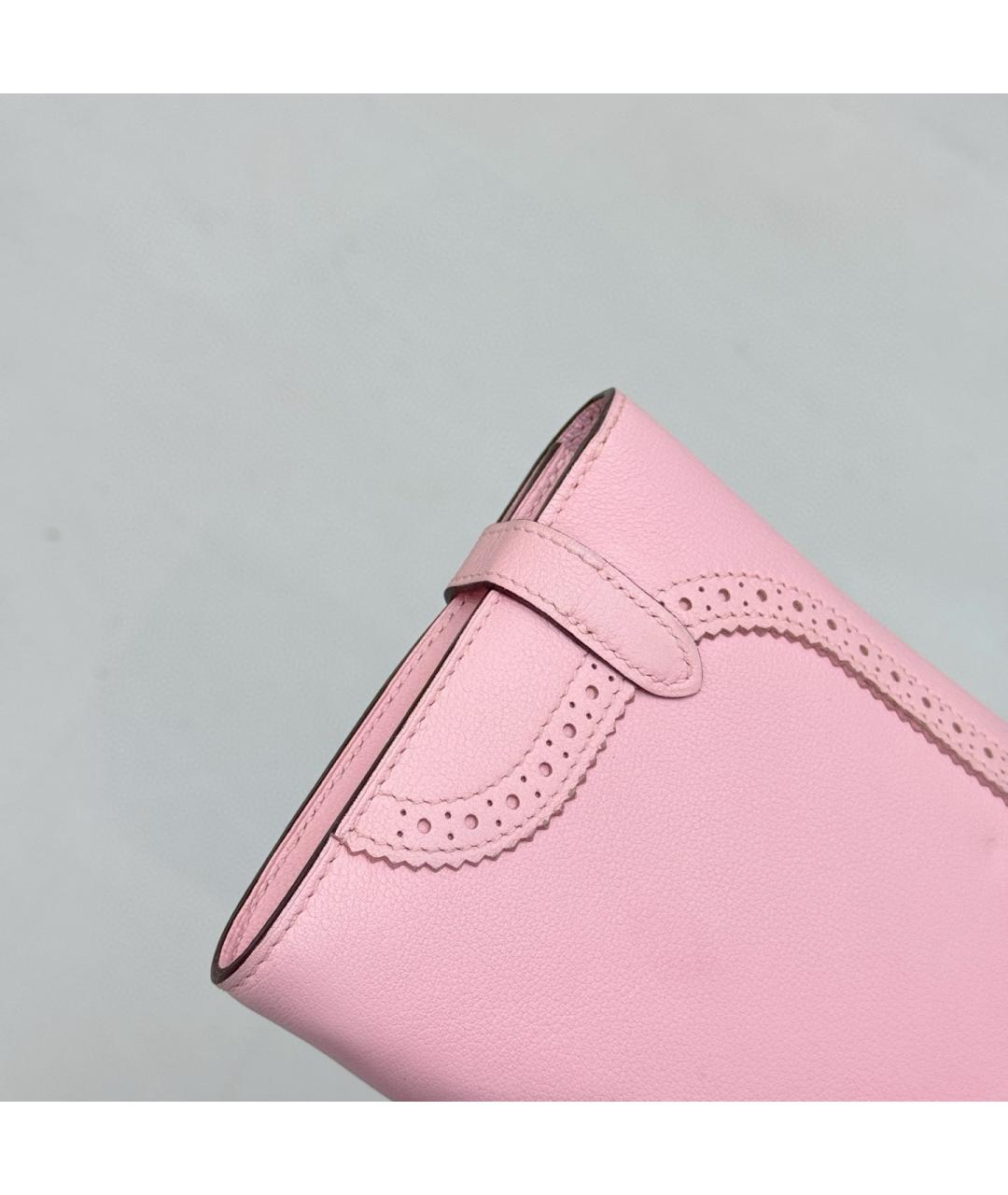 HERMES Розовый кошелек, фото 7