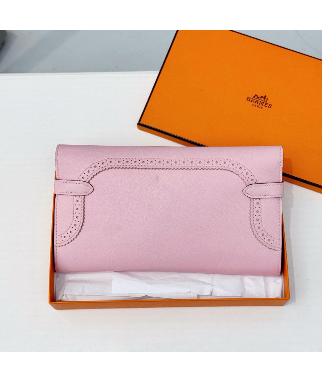 HERMES Розовый кошелек, фото 4