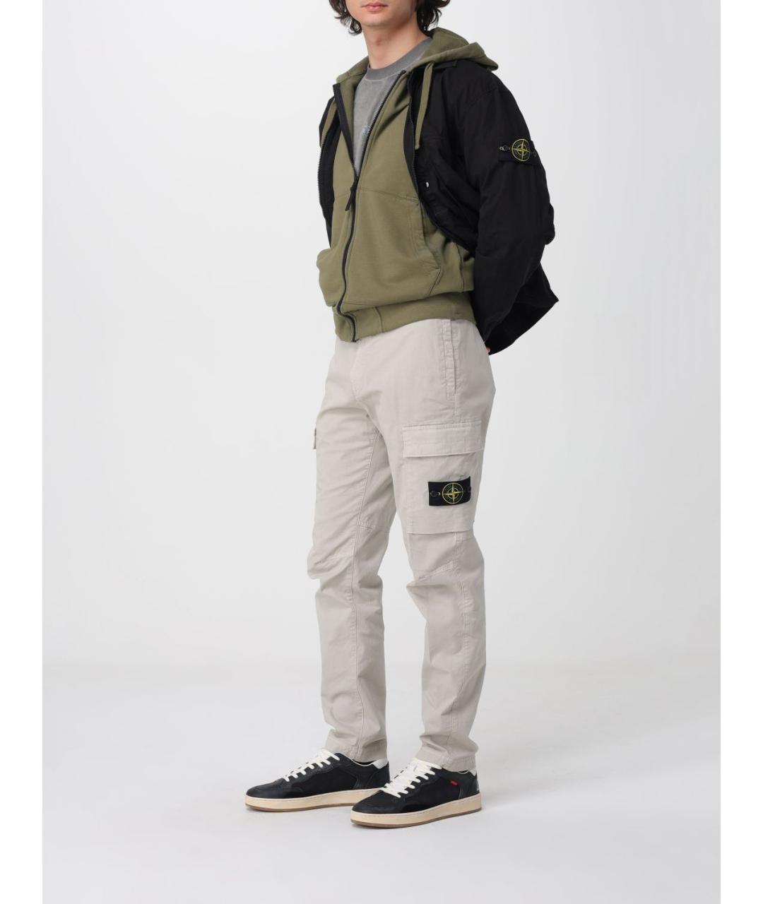 STONE ISLAND Черная хлопковая куртка, фото 2