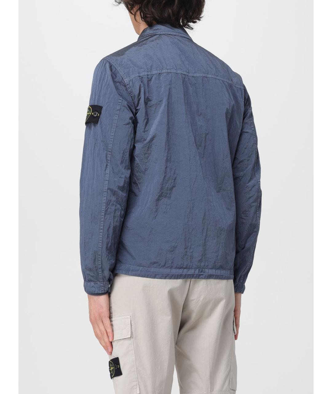 STONE ISLAND Синяя полиамидовая куртка, фото 2