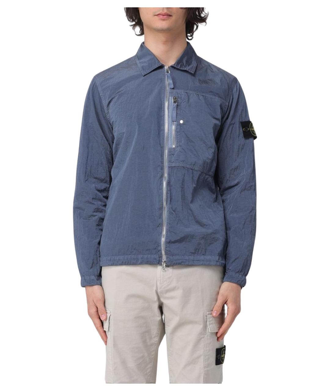 STONE ISLAND Синяя полиамидовая куртка, фото 1