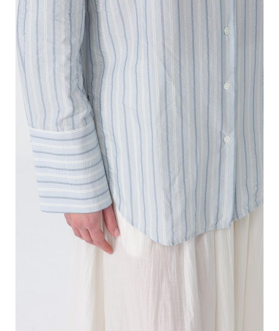 TELA Голубая хлопковая рубашка, фото 3