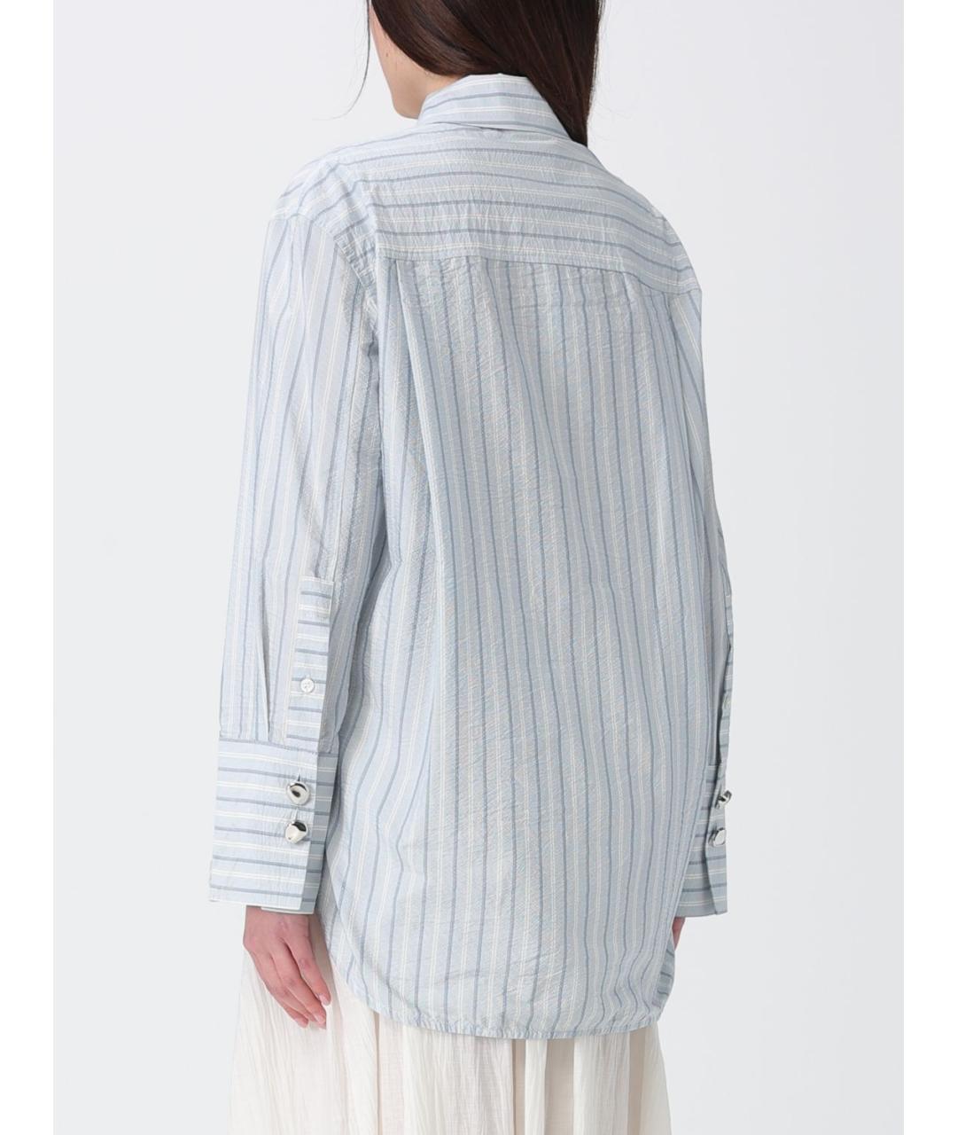 TELA Голубая хлопковая рубашка, фото 2