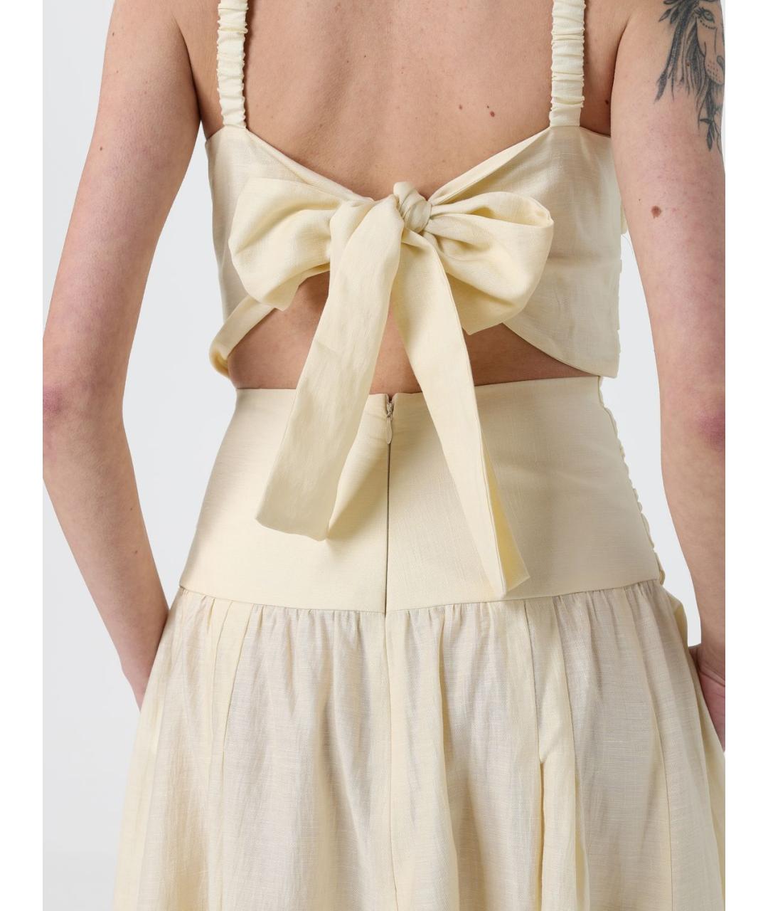 TELA Желтое повседневное платье, фото 3