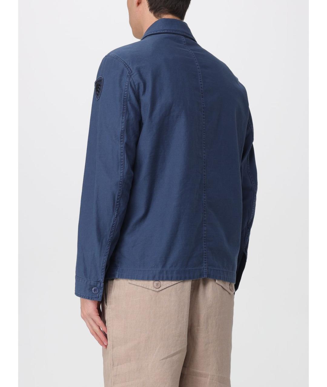 BLAUER Синяя хлопковая куртка, фото 2