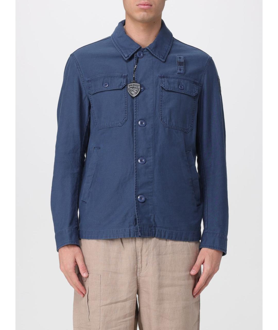 BLAUER Синяя хлопковая куртка, фото 5