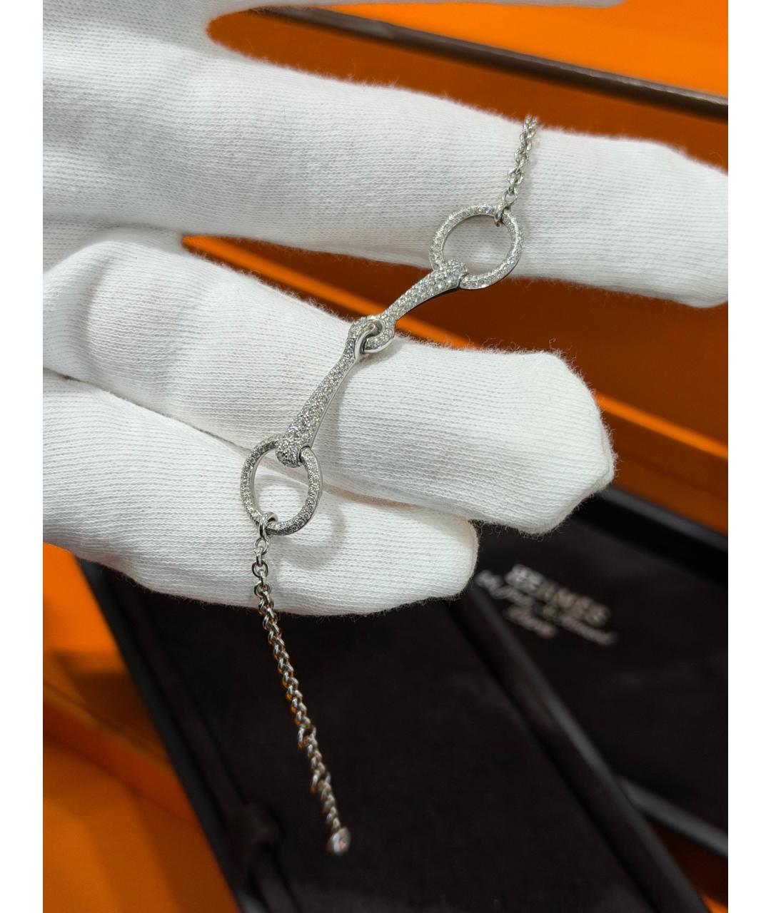 HERMES Серебрянный браслет из белого золота, фото 7