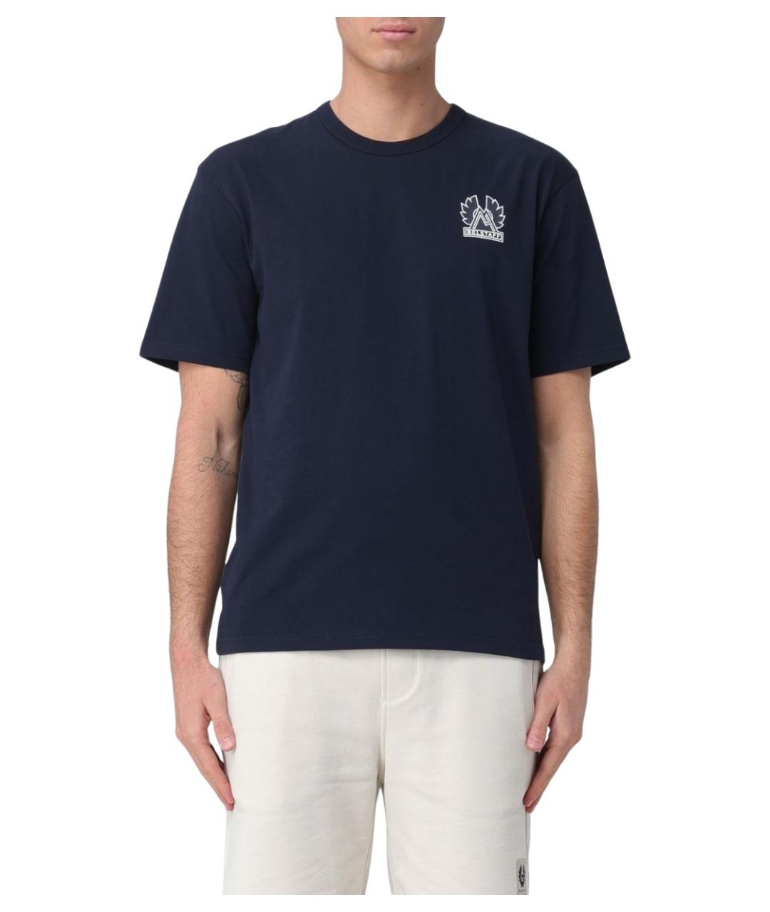 BELSTAFF Темно-синяя хлопковая футболка, фото 1
