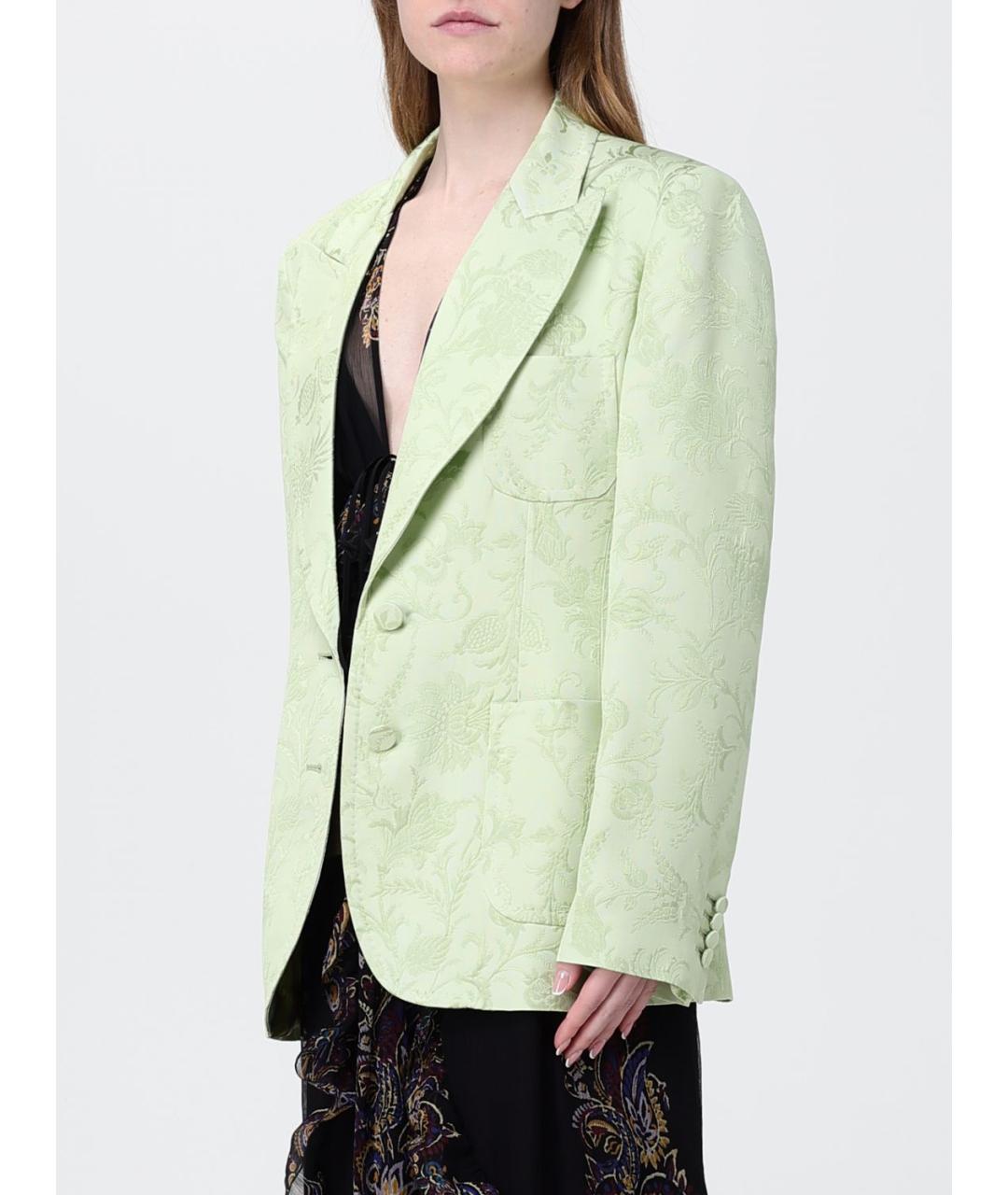 ETRO Салатовый вискозный жакет/пиджак, фото 4