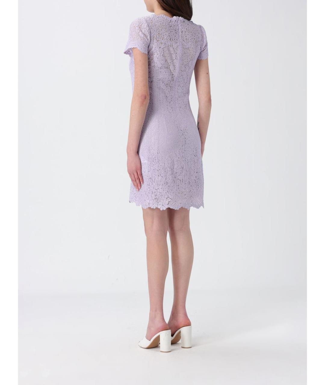 ERMANNO SCERVINO Фиолетовое хлопковое повседневное платье, фото 2