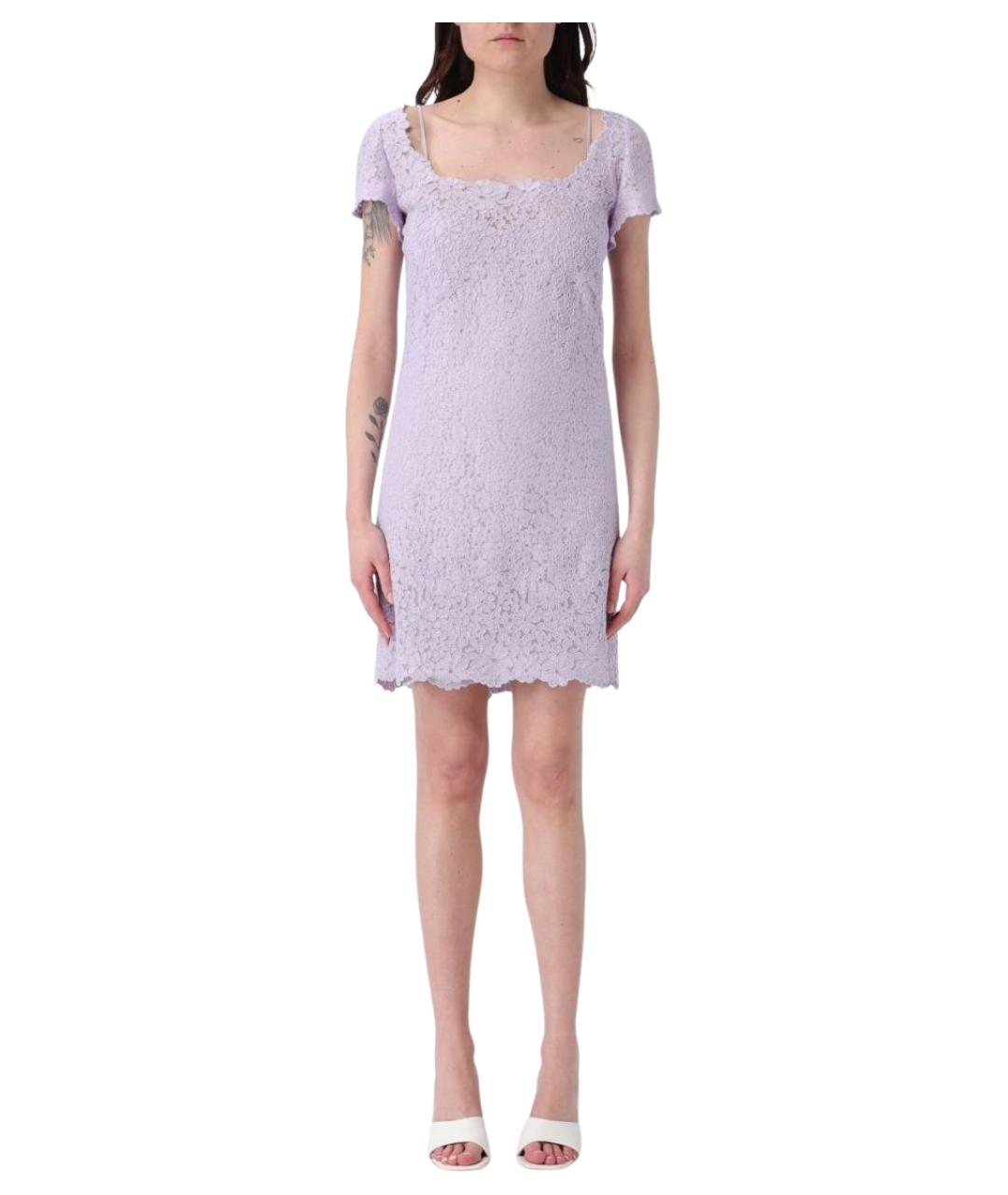 ERMANNO SCERVINO Фиолетовое хлопковое повседневное платье, фото 1