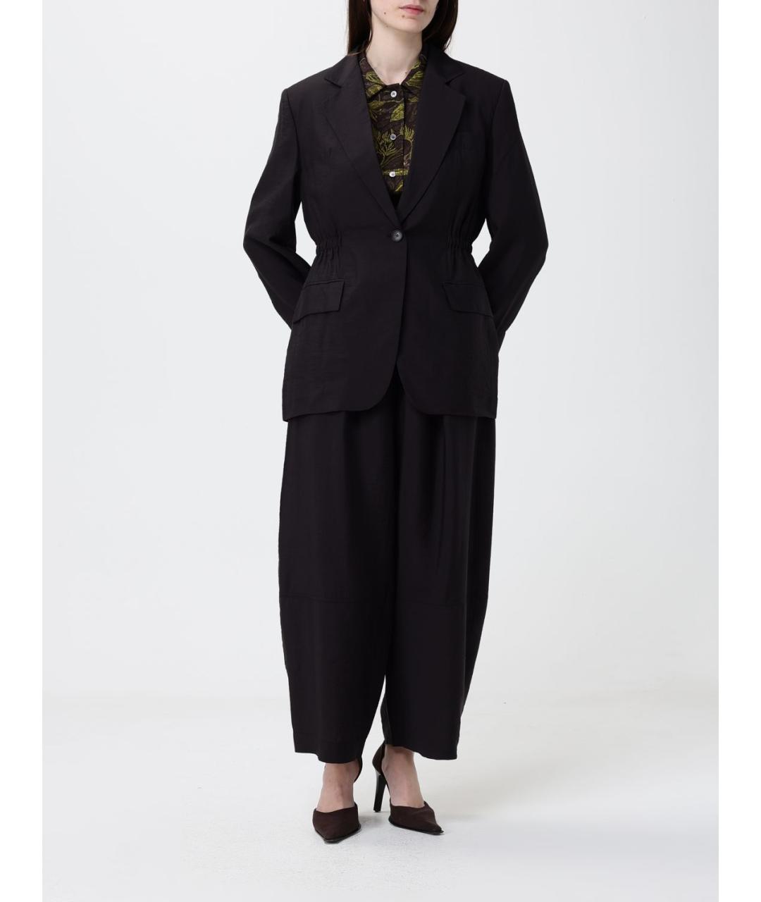 TELA Коричневые прямые брюки, фото 2