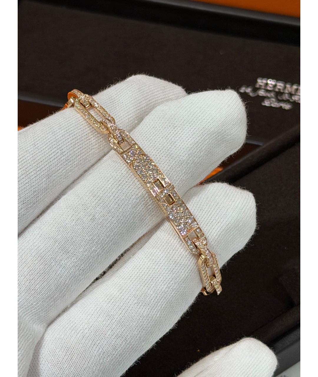HERMES Золотой браслет из розового золота, фото 5