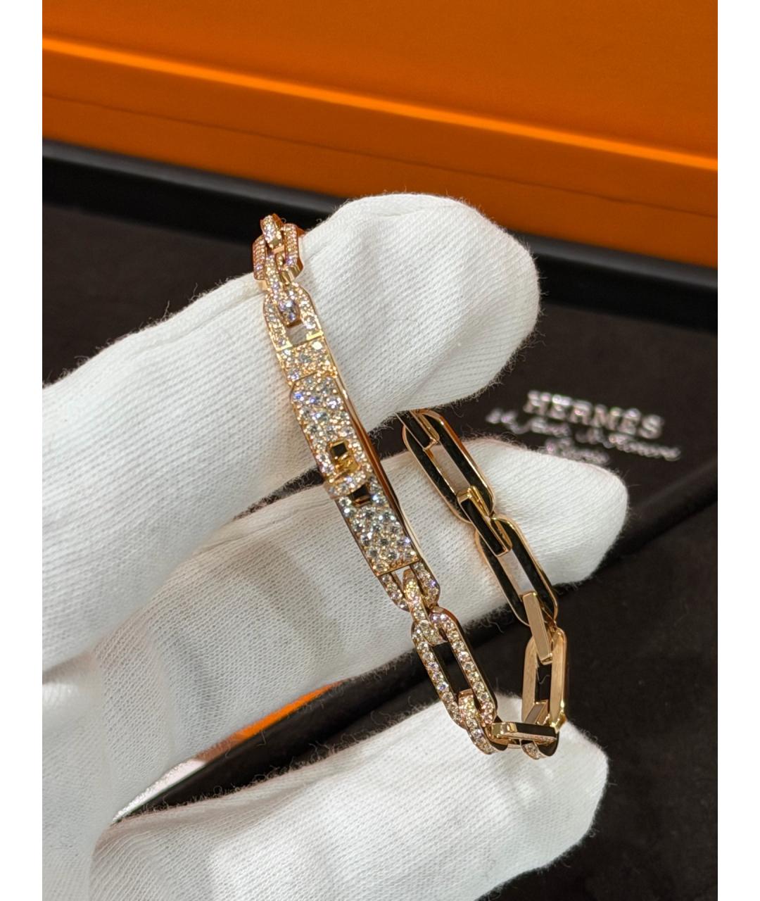 HERMES Золотой браслет из розового золота, фото 2