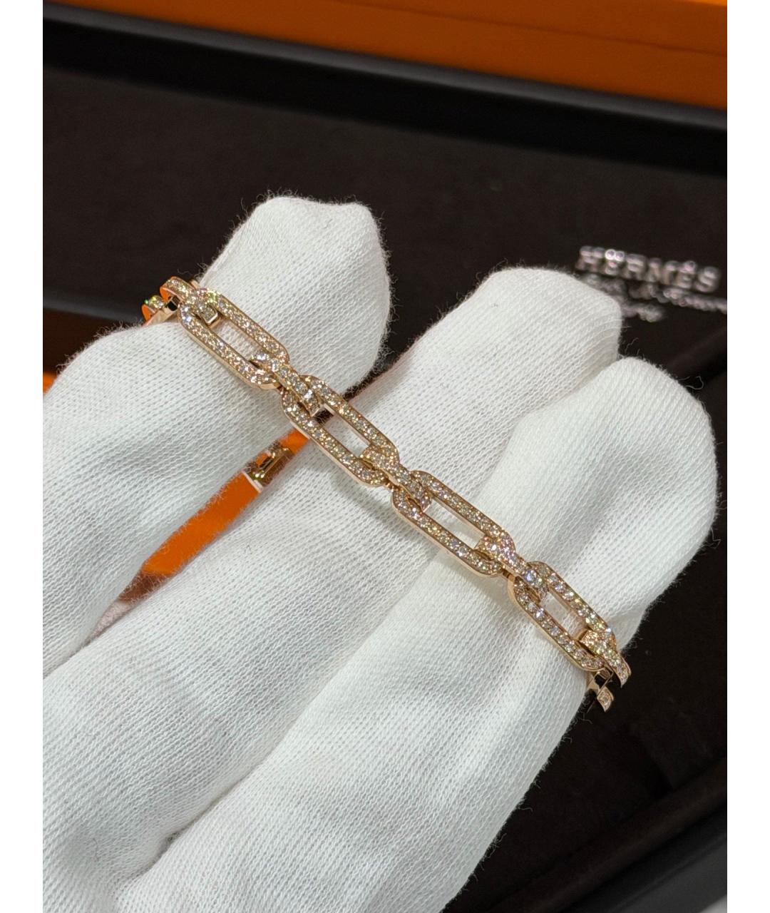 HERMES Золотой браслет из розового золота, фото 3