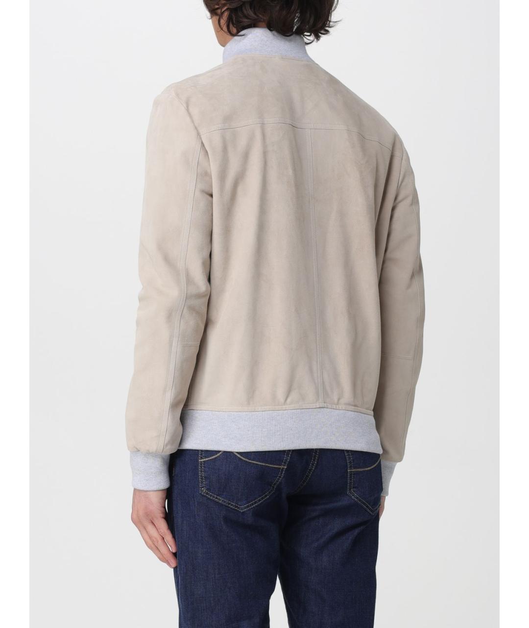 ELEVENTY Бежевая замшевая куртка, фото 2