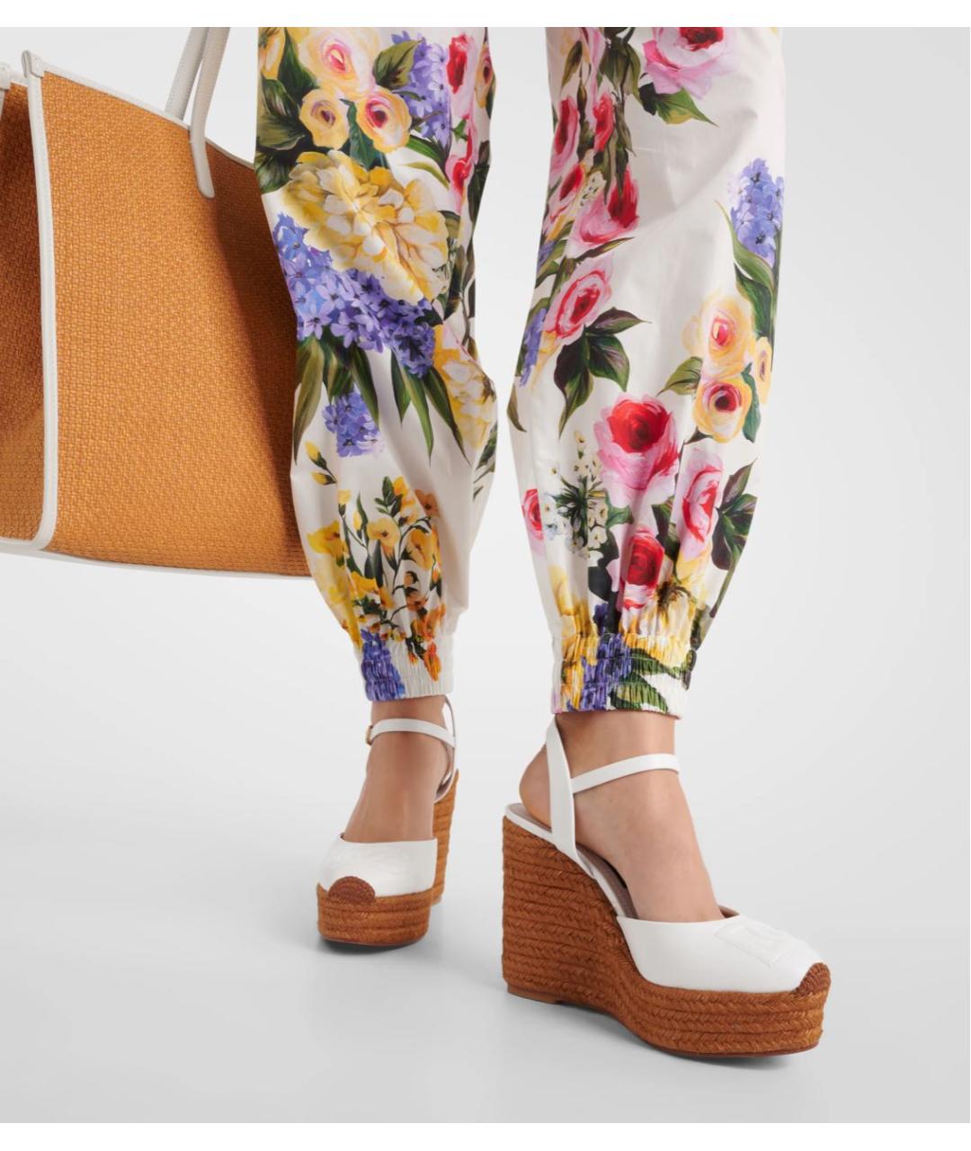 DOLCE&GABBANA Белые кожаные сандалии, фото 2