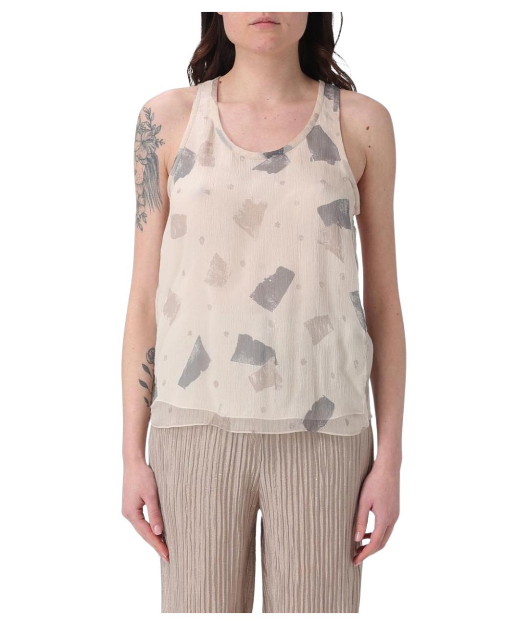 EMPORIO ARMANI Мульти шелковая майка, фото 1