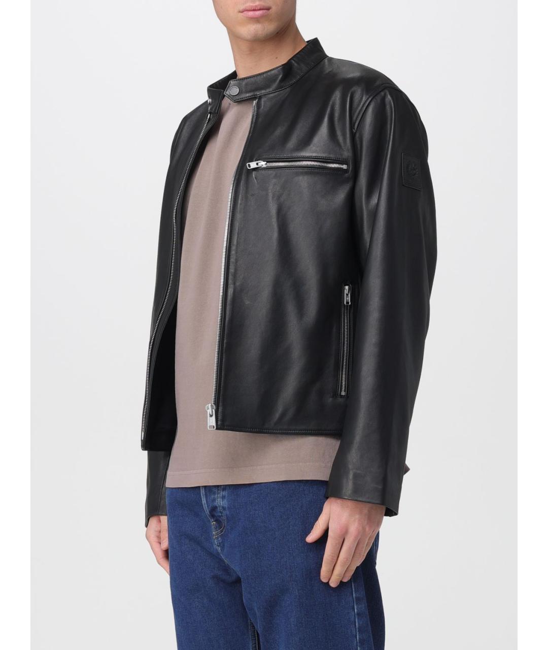 BELSTAFF Черная кожаная куртка, фото 3