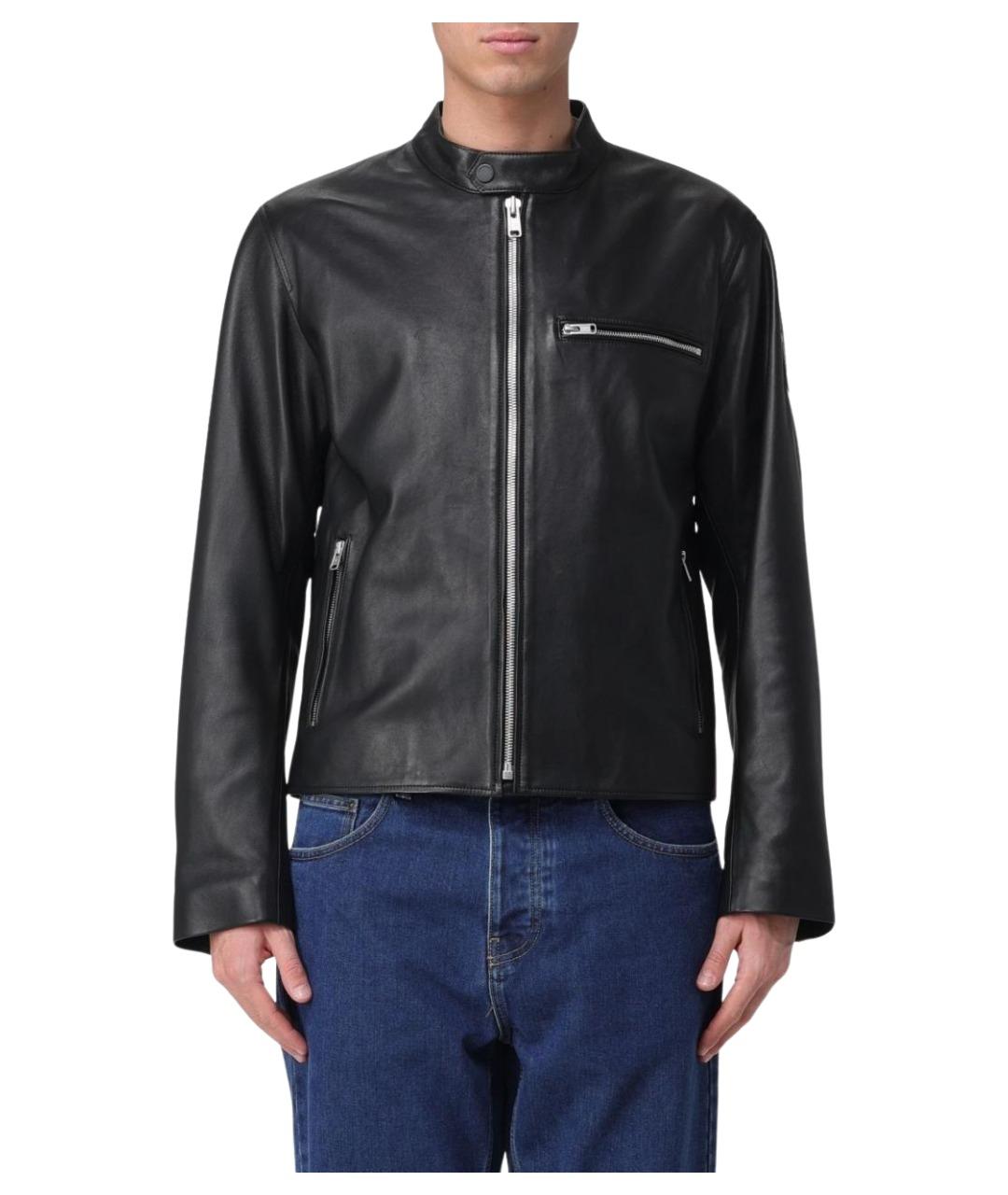 BELSTAFF Черная кожаная куртка, фото 1