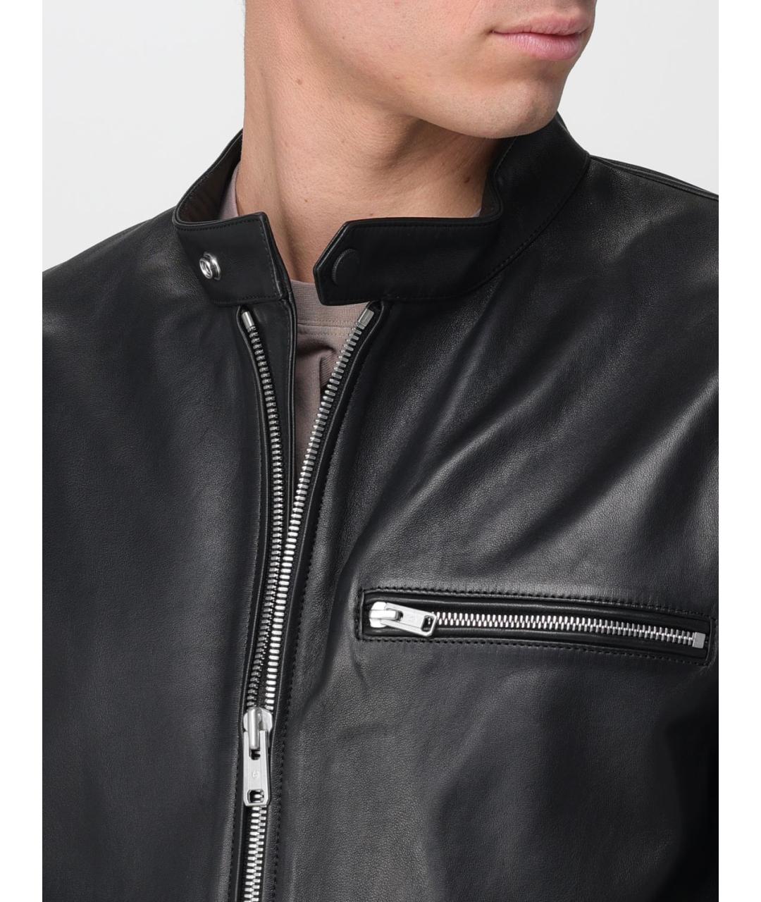 BELSTAFF Черная кожаная куртка, фото 4