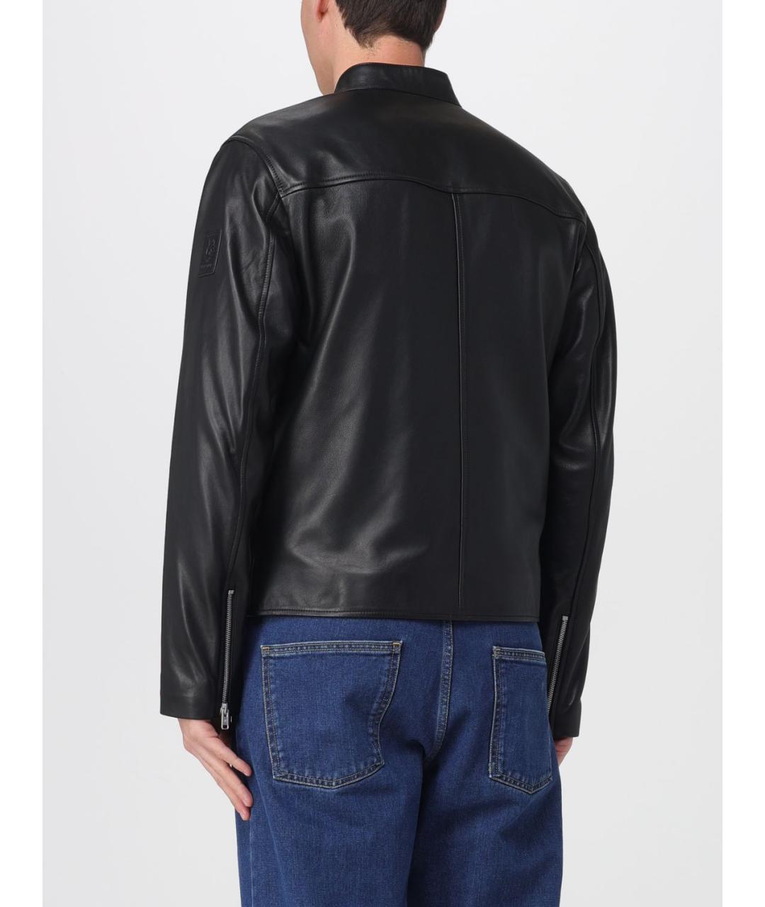 BELSTAFF Черная кожаная куртка, фото 2