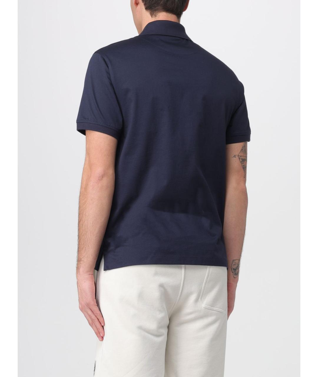 BELSTAFF Синее хлопковое поло с коротким рукавом, фото 2
