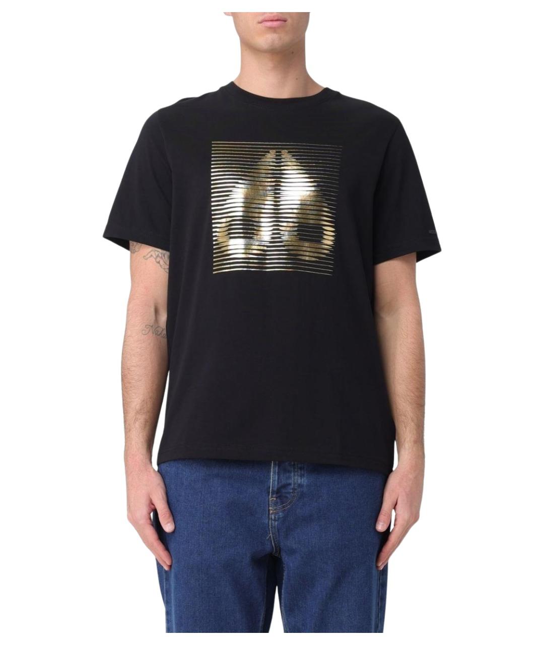 MOOSE KNUCKLES Черная хлопковая футболка, фото 1