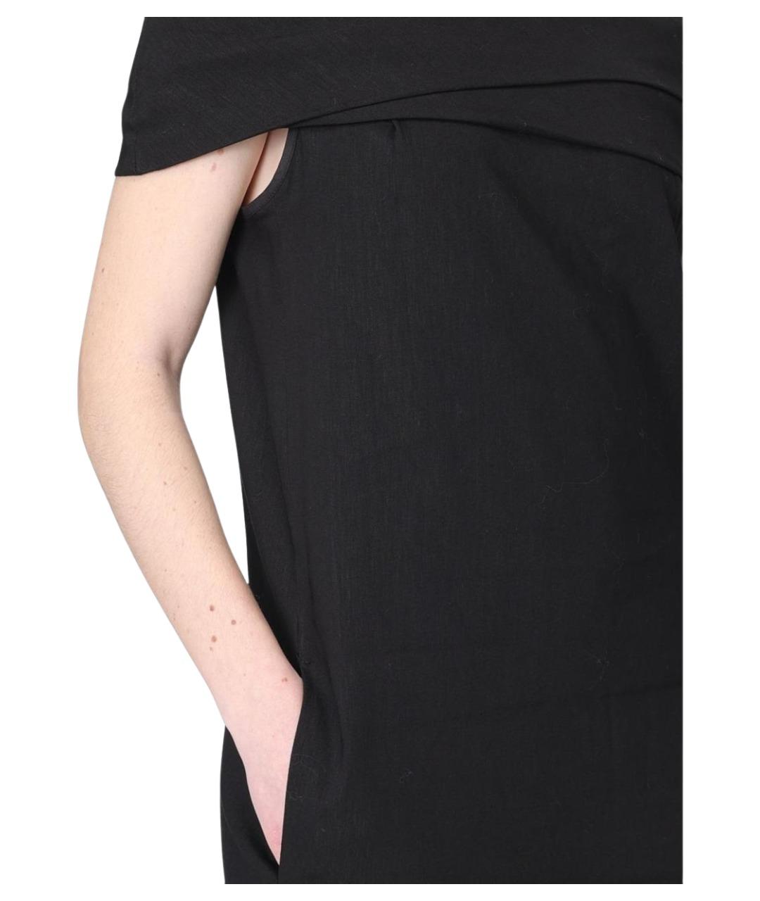 TELA Черное льняное платье, фото 3