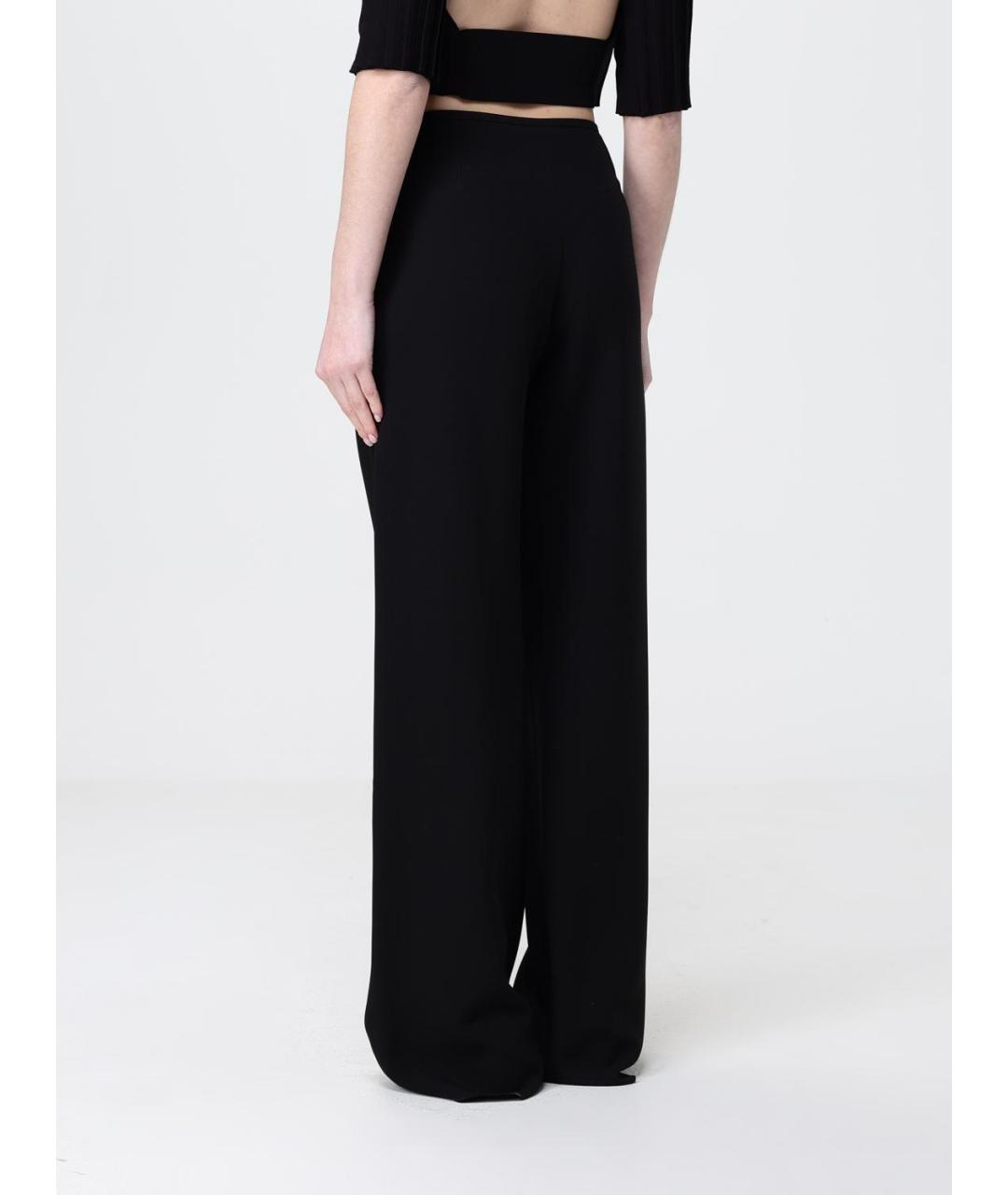 EMPORIO ARMANI Черные вискозные прямые брюки, фото 2