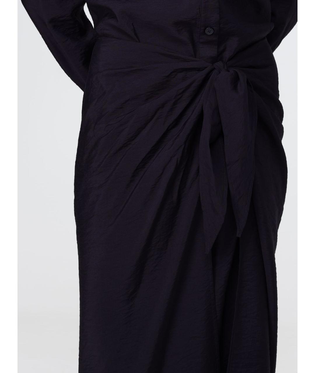 EMPORIO ARMANI Темно-синее полиамидовое повседневное платье, фото 3