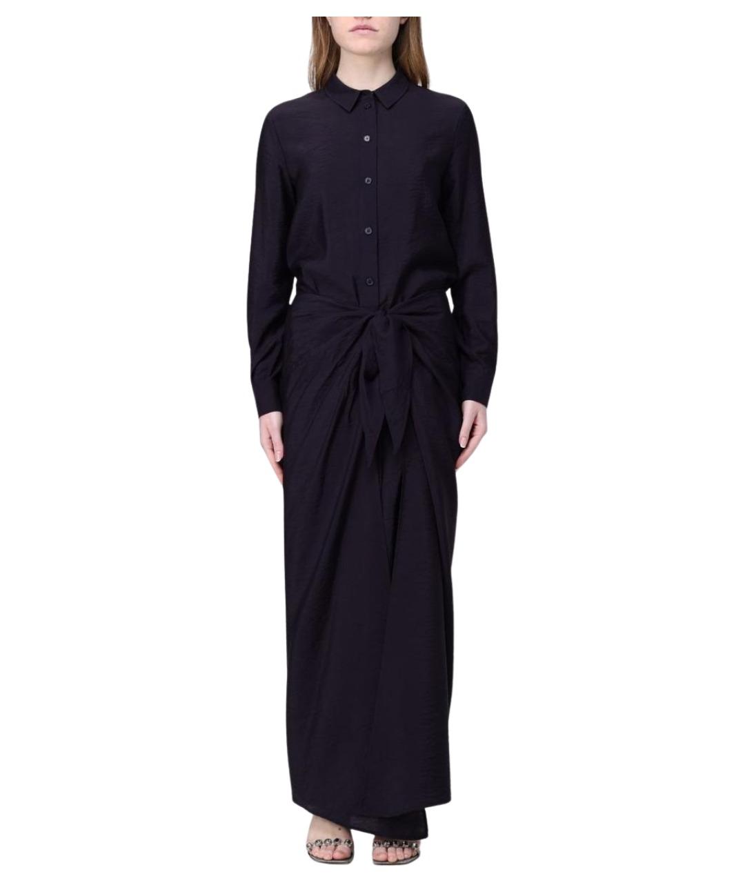 EMPORIO ARMANI Темно-синее полиамидовое повседневное платье, фото 1