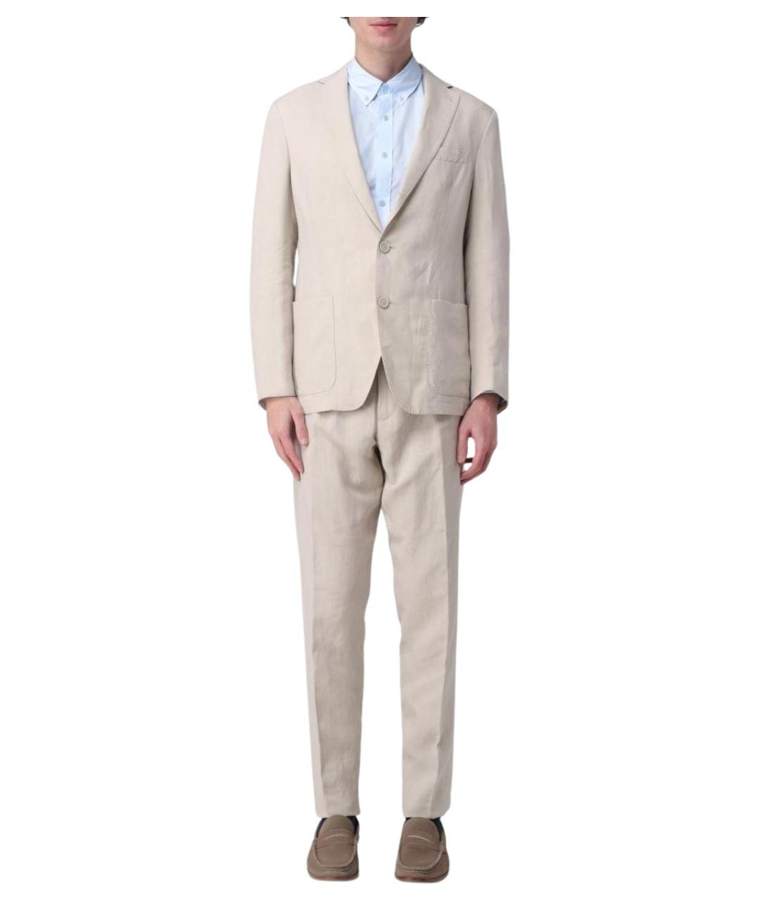 ELEVENTY Бежевый классический костюм, фото 1
