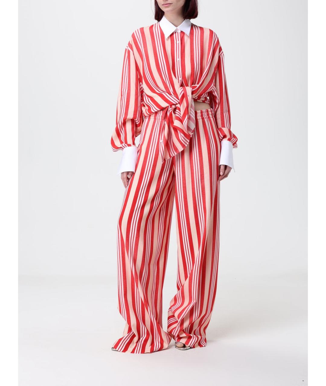 ERMANNO SCERVINO Красные вискозные брюки широкие, фото 2