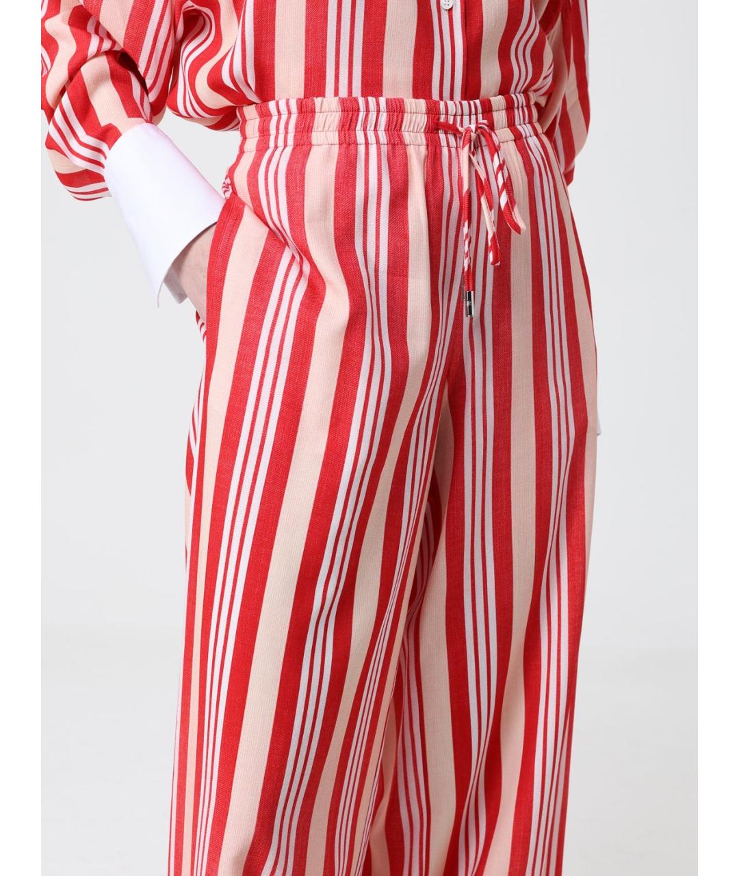 ERMANNO SCERVINO Красные вискозные брюки широкие, фото 4